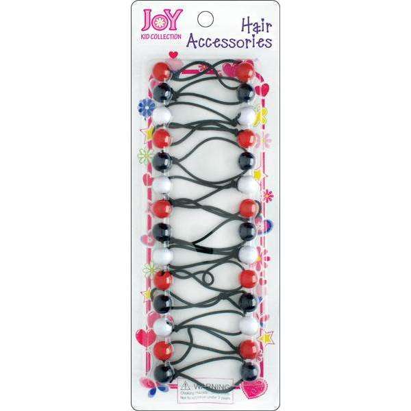Joy Twin Beads Ponytailers 14Ct Asst Color #16015