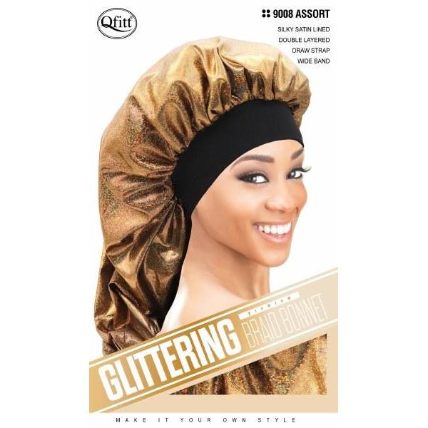 QFitt Glittering Braid Bonnet Assorted Colors #9008