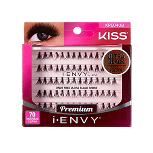 KISS I Envy Knot Free Ultra Black Short Lashes - KPE04UB