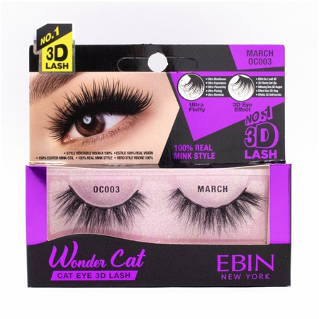 Ebin New York Wonder Cat 3D Faux Mink Lashes MARCH OC003