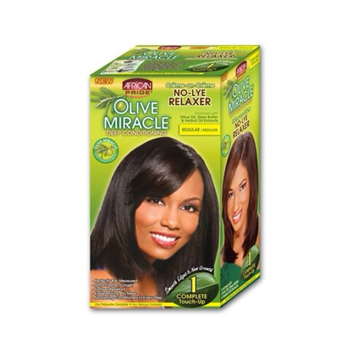 African Pride Olive Miracle No-Lye Relaxer 1 Complete Touch up - Regular or Super